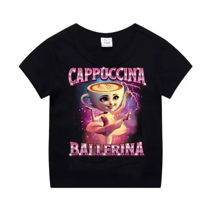 T 셔츠 이탈리아 Brainrot Tralalero Tralala 동물 어린이 티셔츠 반팔 탑 어린이 재미 있은 Meme 귀여운 티 여름 의류