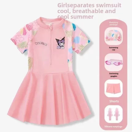 Kulomi 여성용 아동 수영복 2024 새로운 스타일 원피스 태양 보호 수영복 소녀 유아 수영복