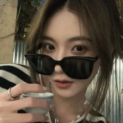 레트로 대형 프레임 선글라스 남성과 여성 자외선 차단 선글라스